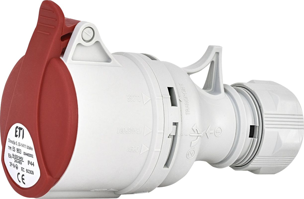 ETI 4482002 ETI industrijska utičnica 16A 3+N+PE ES 1653 400V IP44