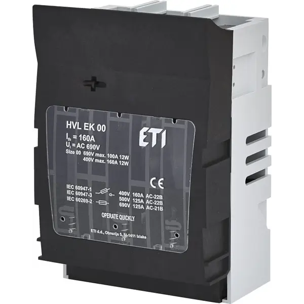 ETI 1701250 ETI osiguračka rastavna sklopka HVL EK 00 3P M8